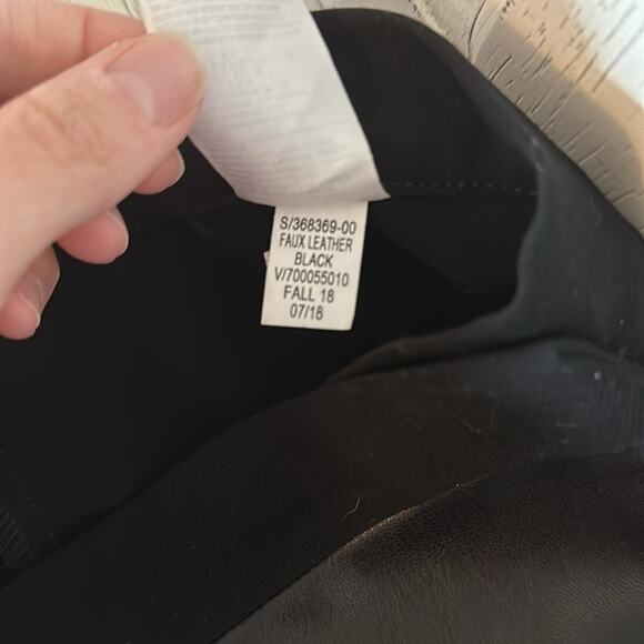 Banana Republic Womens Faux Leather Pants Size 6 Mixed Media Leggings Black - Picture 8 of 9